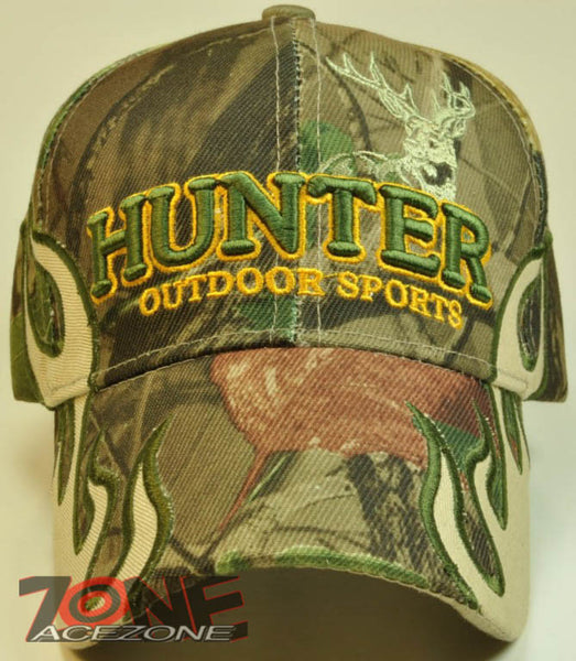 NEW! HUNTER OUTDOOR SPORTS HUNTING CAP HAT GREEN CAMO