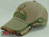 HUNTER LIVE TO HUNT DEER BUCK OUTDOOR SPORTS CAP HAT TAN