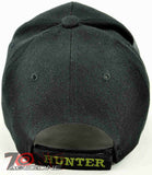 HUNTER LIVE TO HUNT DEER BUCK OUTDOOR SPORTS CAP HAT BLACK