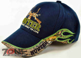 HUNTER LIVE TO HUNT DEER BUCK OUTDOOR SPORTS CAP HAT NAVY