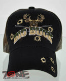 NEW! BIG BUCK HUNTER HUNT DEER BUCK OUTDOOR SPORTS CAP HAT BLACK CAMO