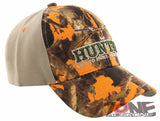 HUNTER LIVE TO HUNT DEER BUCK OUTDOOR SPORTS CAP HAT ORANGE CAMO TAN