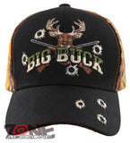NEW! BIG BUCK HUNTER HUNT DEER BUCK OUTDOOR SPORTS CAP HAT BLACK ORANGE CAMO