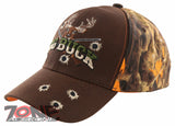 NEW! BIG BUCK HUNTER HUNT DEER BUCK OUTDOOR SPORTS CAP HAT BROWN ORANGE CAMO