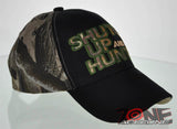 NEW! SHUT UP AND HUNT HUNTER HUNT DEER BUCK OUTDOOR SPORTS CAP HAT BLACK CAMO