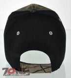 NEW! OUTDOOR SPORTS HUNTER HUNT ELK BUCK CAP HAT CAMO BLACK