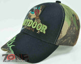 NEW! PHEASANT OUTDOOR HUNTING FLAME CAP HAT BLACK CAMO