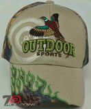 NEW! PHEASANT OUTDOOR HUNTING FLAME CAP HAT TAN CAMO