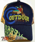 NEW! PHEASANT OUTDOOR HUNTING FLAME CAP HAT NAVY CAMO