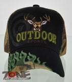 NEW! HUNTER HUNT DEER BUCK OUTDOOR SPORTS SIDE FRAME CAP HAT BLACK