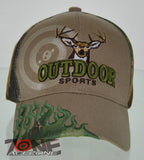 NEW! HUNTER HUNT DEER BUCK OUTDOOR SPORTS SIDE FRAME CAP HAT TAN