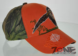 NEW! PHEASANT HUNTING BORN TO HUNT ORANGE CAMO CAP HAT