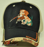 NEW! HUNTER PHEASANT DOG OUTDOOR HUNTING CAP HAT BLACK