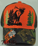 NEW! BULL BIG ELK BORN TO HUNT ORANGE CAMO CAP HAT