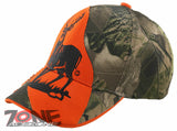 NEW! DEER HUNTER BUCK FOREVER OUTDOOR SPORT CAP HAT ORENGE CAMO
