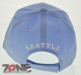 SEATTLE WA DEER BUCK HUNTING OUTDOOR CAP HAT SKY BLUE