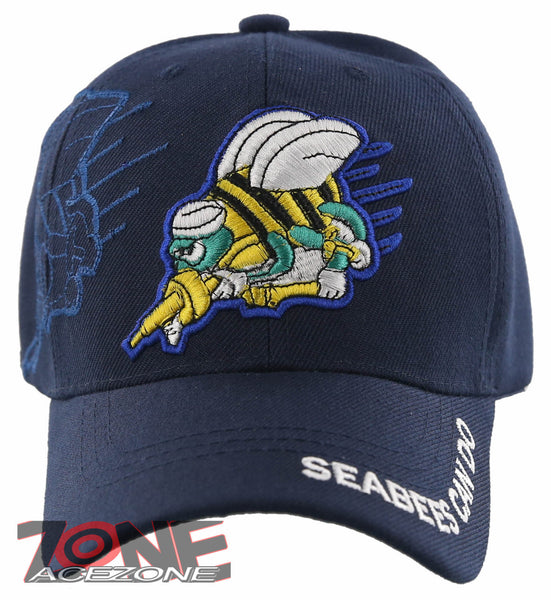 NEW! US NAVY SEABEES CAN DO BASEBALL CAP HAT NAVY