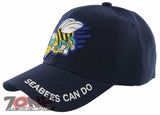 NEW! US NAVY SEABEES CAN DO BASEBALL CAP HAT NAVY