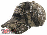 BORN TO HUNT FORCED TO WORK DEER BUCK HUNTING BALL CAP HAT CAMO