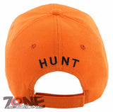 BORN TO HUNT FORCED TO WORK DEER BUCK HUNTING BALL CAP HAT ORANGE