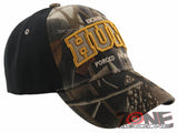 BORN TO HUNT FORCED TO WORK DEER BUCK HUNTING CAP HAT CAMO