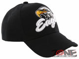 NEW! BIG EAGLES HEAD BALL CAP HAT BLACK