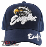 NEW! BIG EAGLES HEAD BALL CAP HAT NAVY