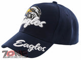 NEW! BIG EAGLES HEAD BALL CAP HAT NAVY