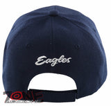 NEW! BIG EAGLES HEAD BALL CAP HAT NAVY