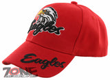 NEW! BIG EAGLES HEAD BALL CAP HAT RED