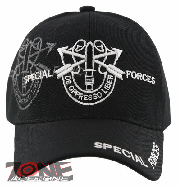 NEW US ARMY SPECIAL FORCES DE OPPRESSO LIBER CAP HAT BLACK