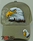 NEW! BIG DOUBLE EAGLES SHADOW CAP HAT TAN