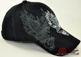 NEW! EAGLES SKULL SHADOW BALL CAP HAT BLACK
