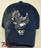 NEW! EAGLES SKULL SHADOW BALL CAP HAT NAVY