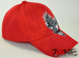 NEW! EAGLES SKULL SHADOW BALL CAP HAT RED