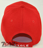 NEW! EAGLES SKULL SHADOW BALL CAP HAT RED