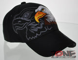 NEW! BIG EAGLES BALL CAP HAT BLACK