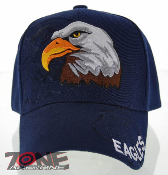NEW! BIG EAGLES BALL CAP HAT NAVY