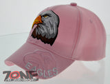NEW! BIG EAGLES BALL CAP HAT PINK