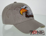 NEW! BIG EAGLES BALL CAP HAT TAN