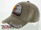 NEW! BIG EAGLES BALL CAP HAT TAN