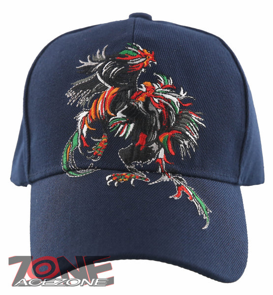 NEW! COCKS FIGHT SHADOW BALL CAP HAT NAVY