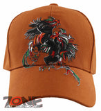NEW! COCKS FIGHT SHADOW BALL CAP HAT ORANGE