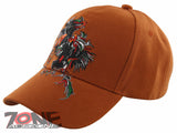 NEW! COCKS FIGHT SHADOW BALL CAP HAT ORANGE