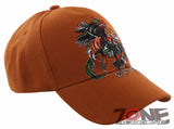 NEW! COCKS FIGHT SHADOW BALL CAP HAT ORANGE