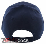 NEW! COCK FIGHT BIG SHADOW BALL CAP HAT NAVY