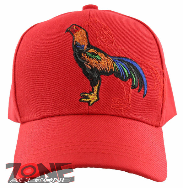 NEW! COCK FIGHT BIG SHADOW BALL CAP HAT RED