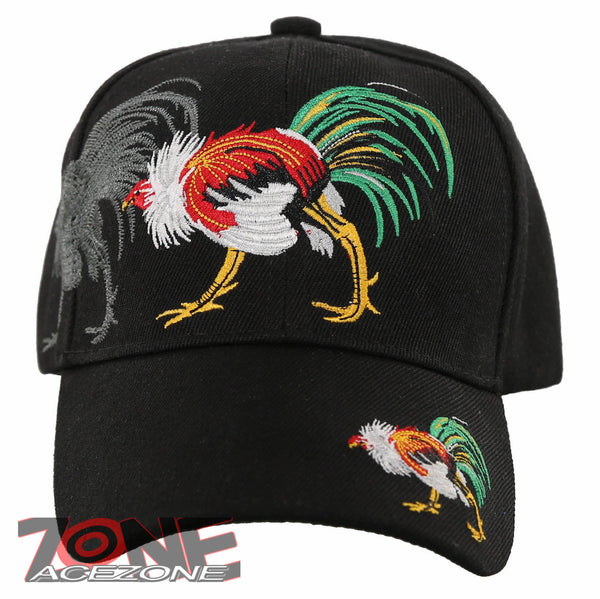 NEW! COCK FIGHT SHADOW BALL CAP HAT A1 BLACK