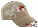 NEW! COCK FIGHT SHADOW BALL CAP HAT A1 TAN