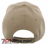 NEW! COCK FIGHT SHADOW BALL CAP HAT A1 TAN